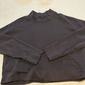 Mock Neck Cropped Sweatshirt